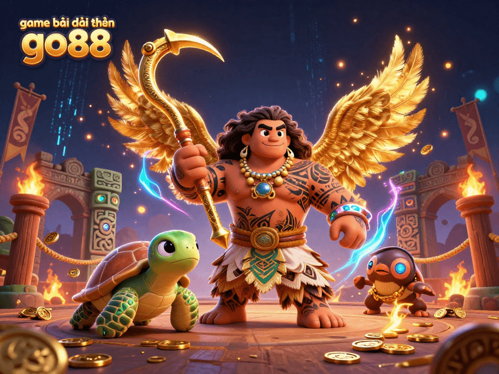 Play the exciting game bài đổi thưởng go88 amidst a vibrant 3D casino world.