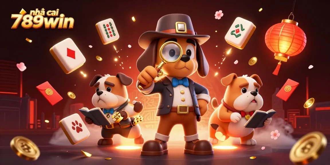 Experience the vivid world of nhà cái 789win with a detective duo uncovering golden poker clues amidst vibrant casino energy.