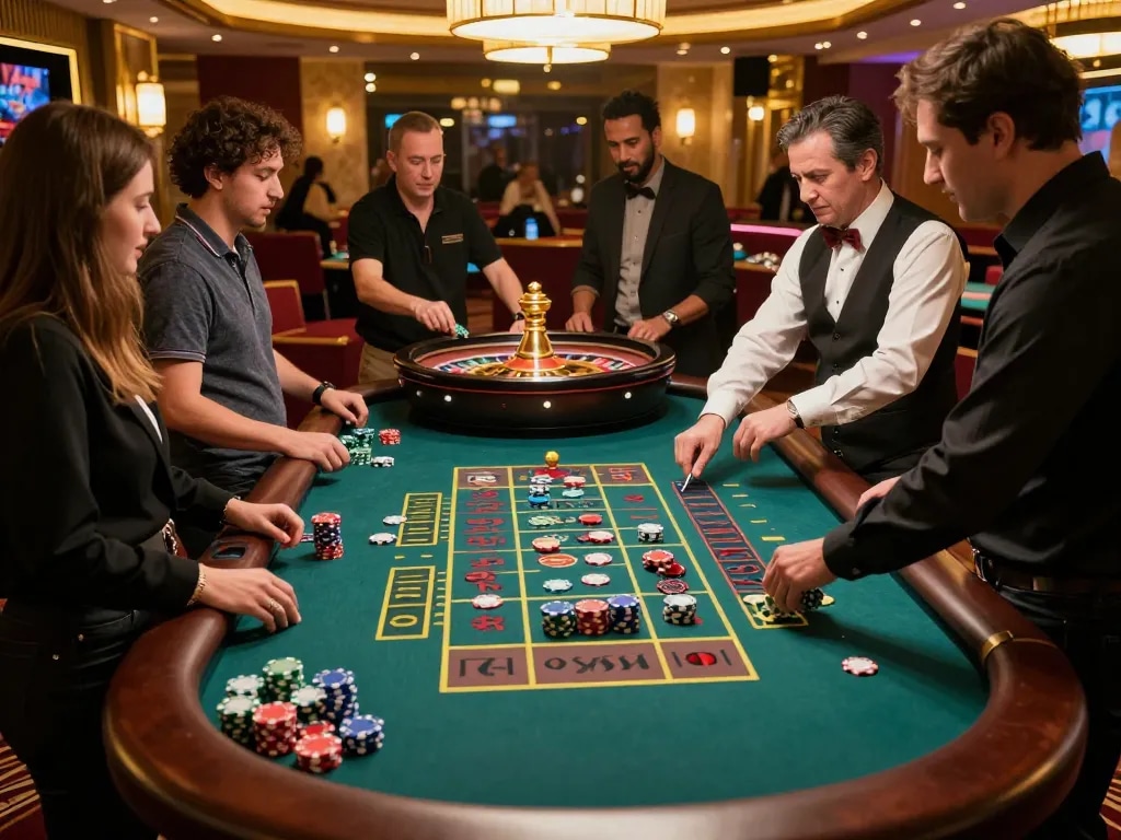 Exciting roulette gameplay at xx88, with players placing bets and wheel spinning