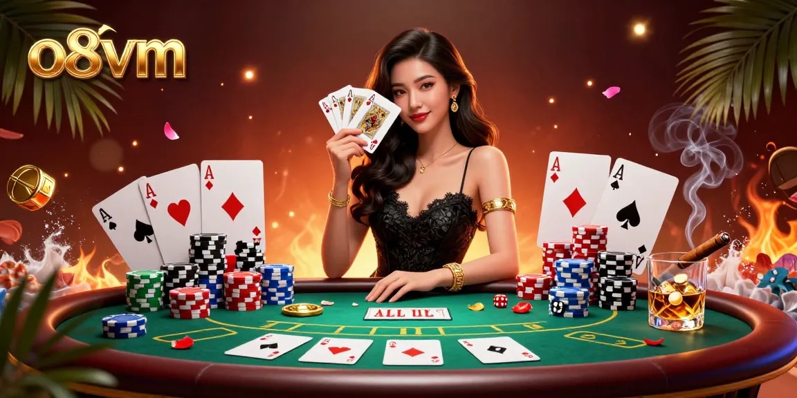 Experience the thrill of gambling at o8vm with this vibrant casino scene featuring luxurious details.