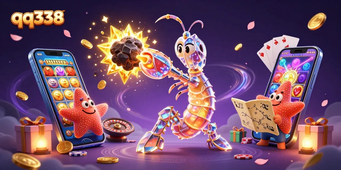 qq338 activates excitement with a colorful slot game scene surrounded by rich, dynamic gaming elements.