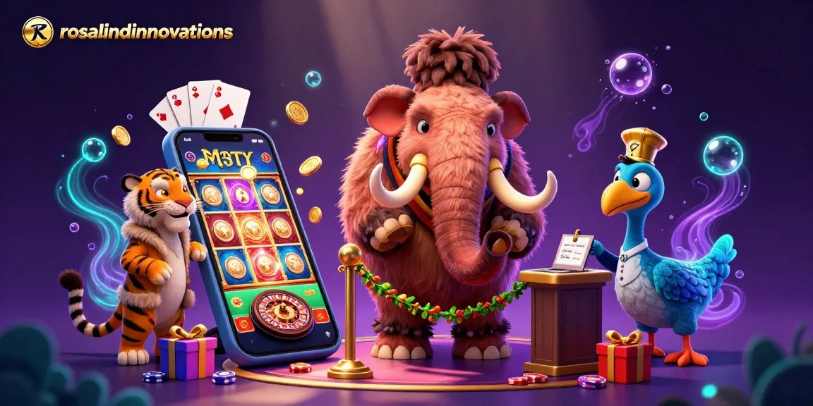 Engage with rosalindinnovations' exciting casino scene featuring animated characters and dynamic gambling elements.
