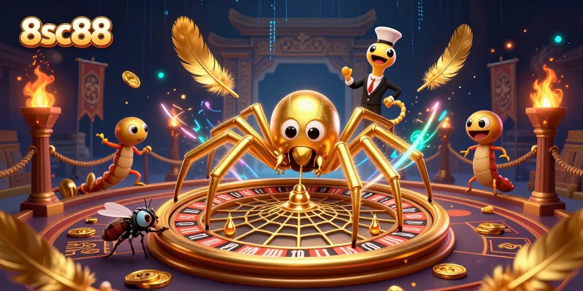 Experience thrilling bets at 8sc88 with golden spider gambling in an energetic casino world.
