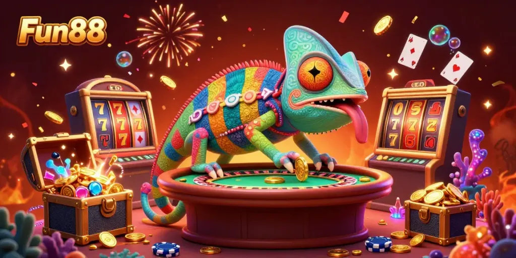 Engage with Fun88's thrilling online casino experience featuring dynamic elements and vibrant visuals.