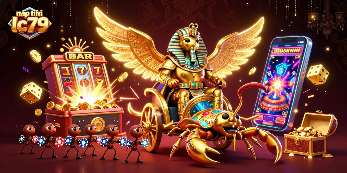 Nạp tiền lc79 và nhận thưởng hấp dẫn với hình ảnh slot machine nổ hũ đầy màu sắc