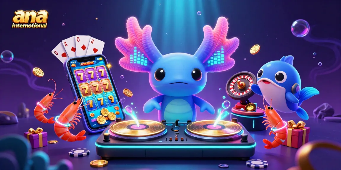 Experience thrilling gaming action with vibrant ana-international characters and dynamic casino elements.