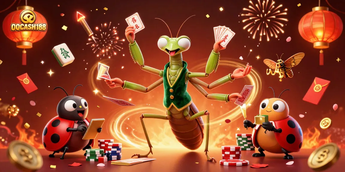 Experience QQCASH188's vibrant online gaming world with dynamic characters in a festive casino setting.