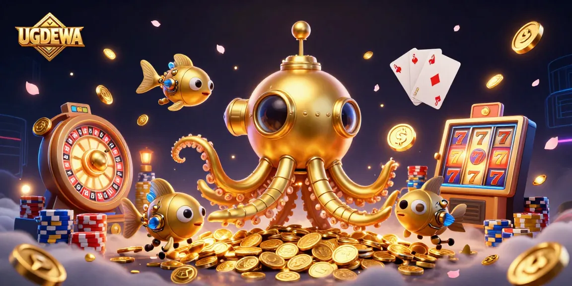 Experience thrilling gameplay at UGDEWA with an enticing array of slot reels and vibrant poker accessories.