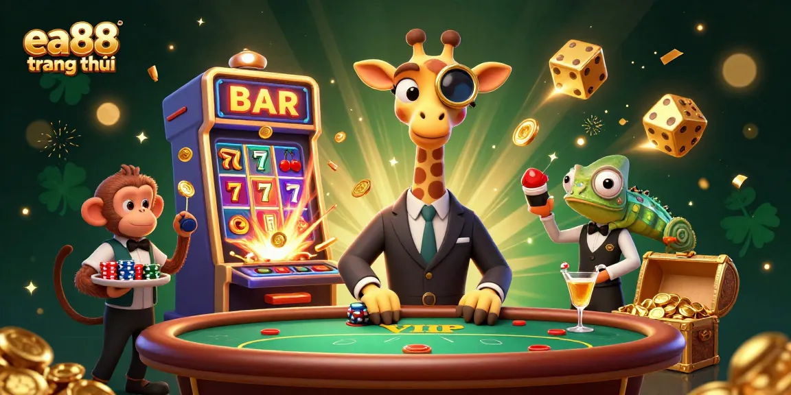 Experience the thrill at ea88 trang chủ with vibrant 3D casino characters and dynamic gaming elements.