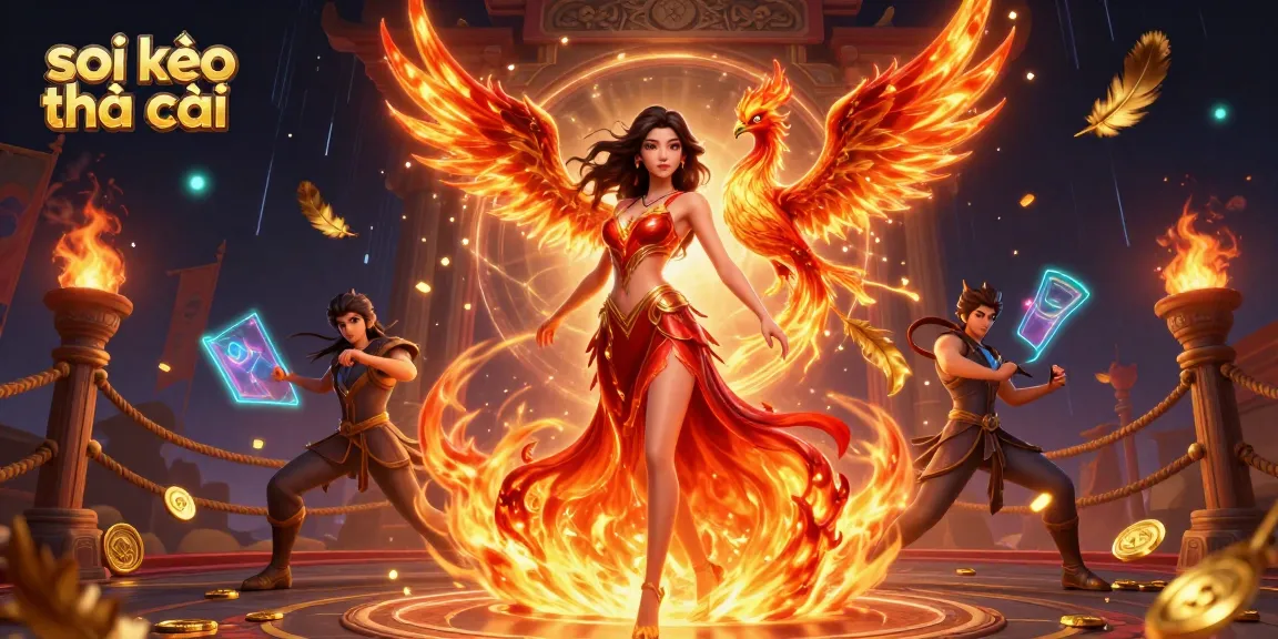 Experience the thrill of soi kèo nhà cái with this vibrant casino-themed illustration showcasing dynamic betting elements and captivating characters.