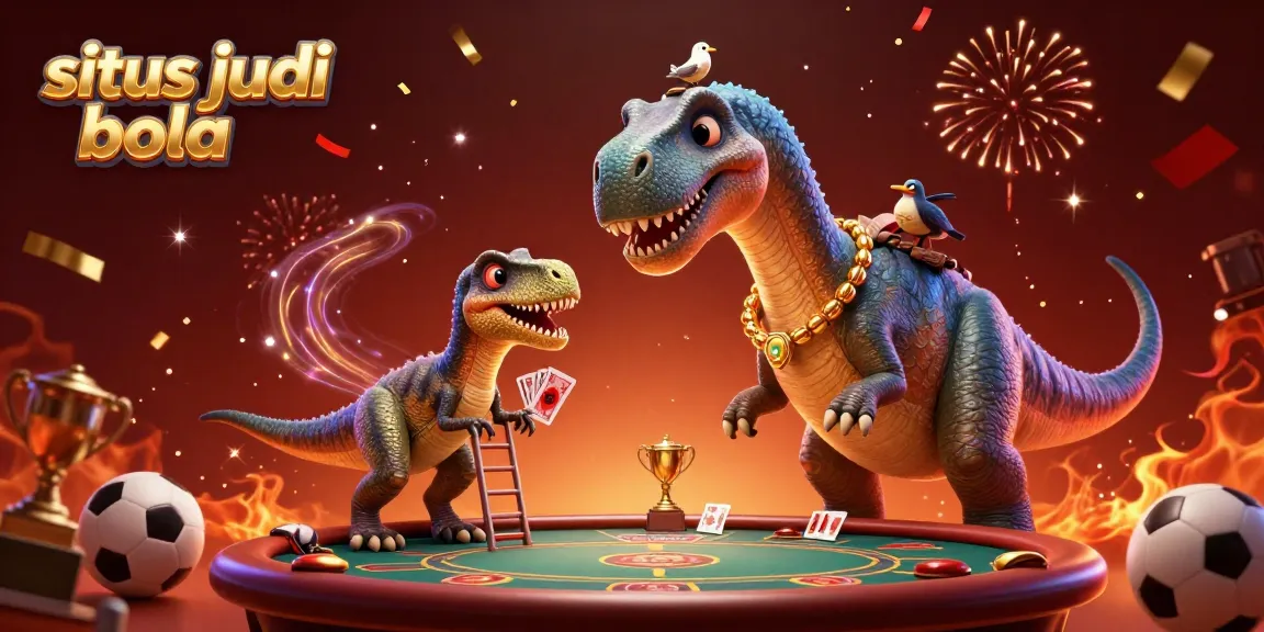 Experience exciting betting with situs judi bola at a vibrant 3D casino scene featuring playful characters.
