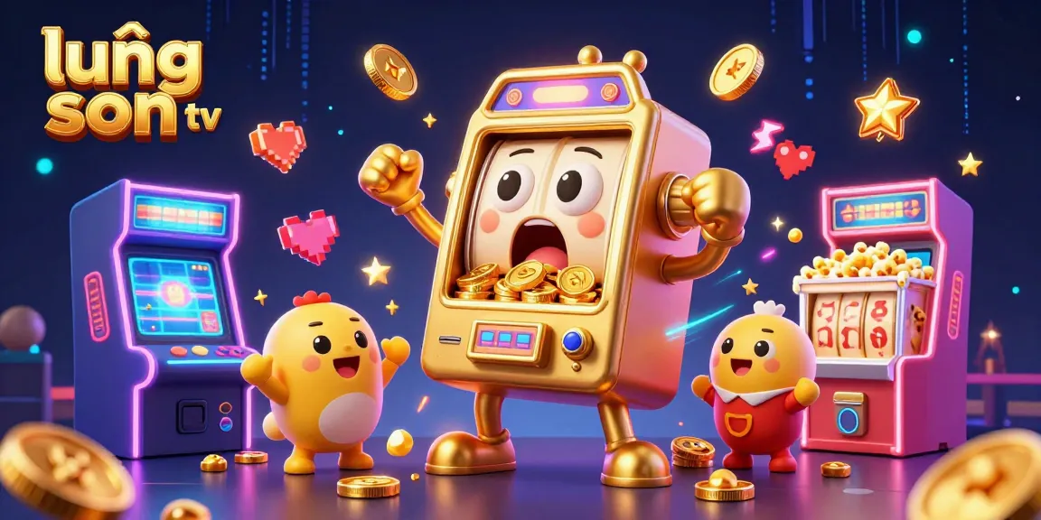 Experience lương sơn tv's thrilling jackpot scene with vibrant slot machines and golden coins spilling out.