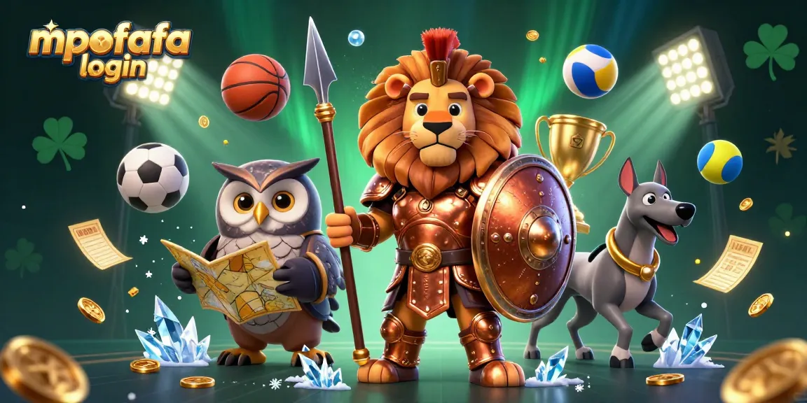 Engage with mpofafa login gaming dynamics featuring a Spartan lion, owl strategist, and greyhound.
