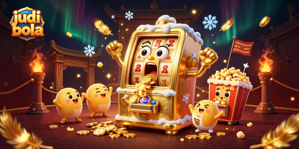Win big with judi bola in this vibrant 3D casino scene showcasing jackpot excitement.