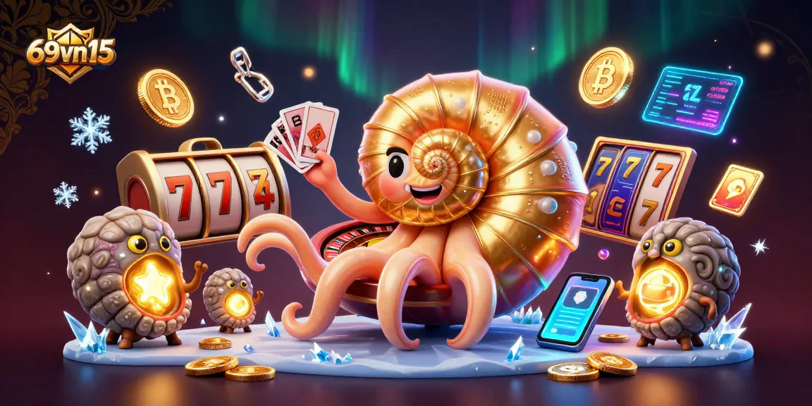 Explore 69vn15's vibrant casino world while winning at slots and roulette with 3D characters and crypto elements.