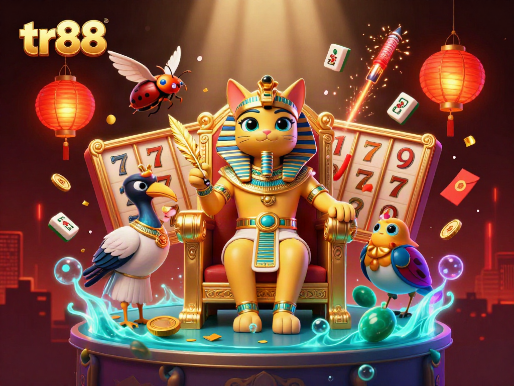 Experience exhilarating slots with tr88 in an enchanting 3D casino scene.