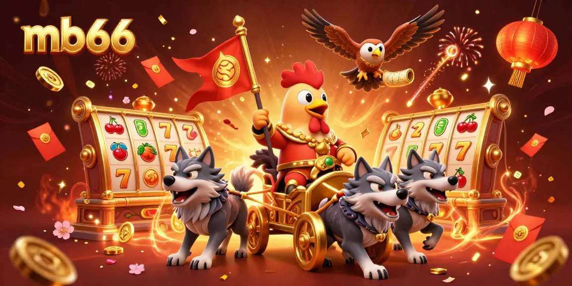 Experience thrilling gameplay at mb66 with a vibrant 3D casino illustration.