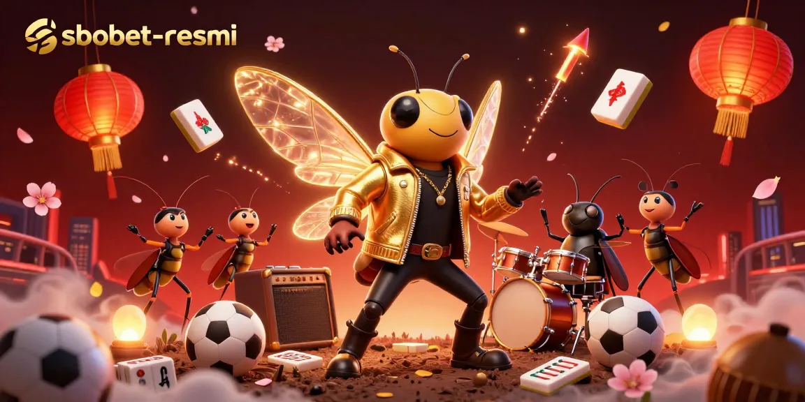 Experience sbobet-resmi with dynamic sports betting energy in a vibrant 3D casino illustration.