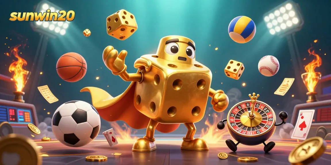 Engage with sunwin20 as golden dice control thrilling betting excitement in a rich gaming imagery.