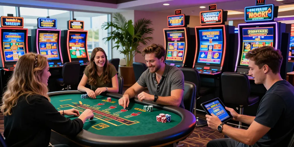 Players enjoying various activities at credit card deposit casinos in a vibrant online gaming environment.