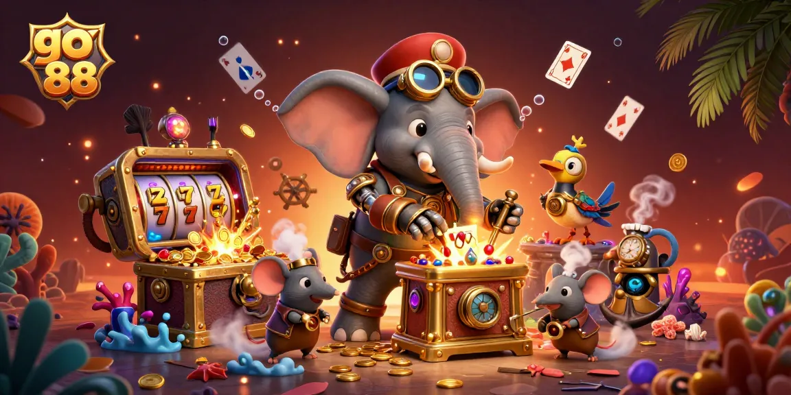 Spin the slots at go 88 with steampunk players and vibrant treasures bursting from every corner.