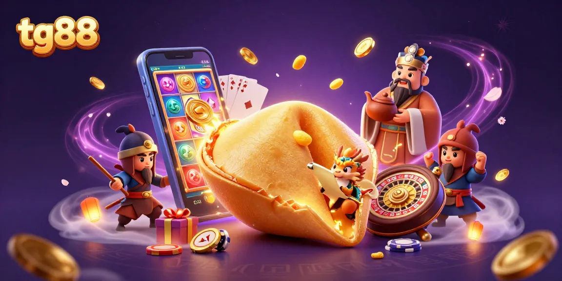 Experience thrilling gaming adventures at tg88 with a whimsical casino scene featuring mythical creatures and exciting game elements.