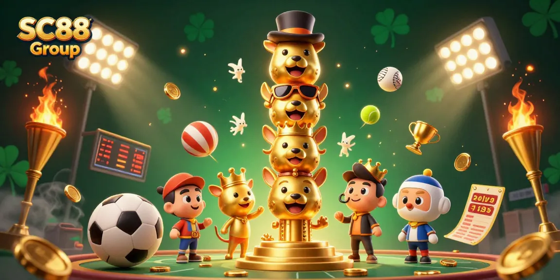 Experience the exciting action of SC88 Group with vibrant sports elements and dynamic casino visuals.