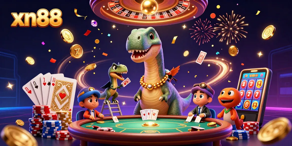 Experience fun and excitement at xn88 casino with dynamic 3D characters and sparkling game elements.