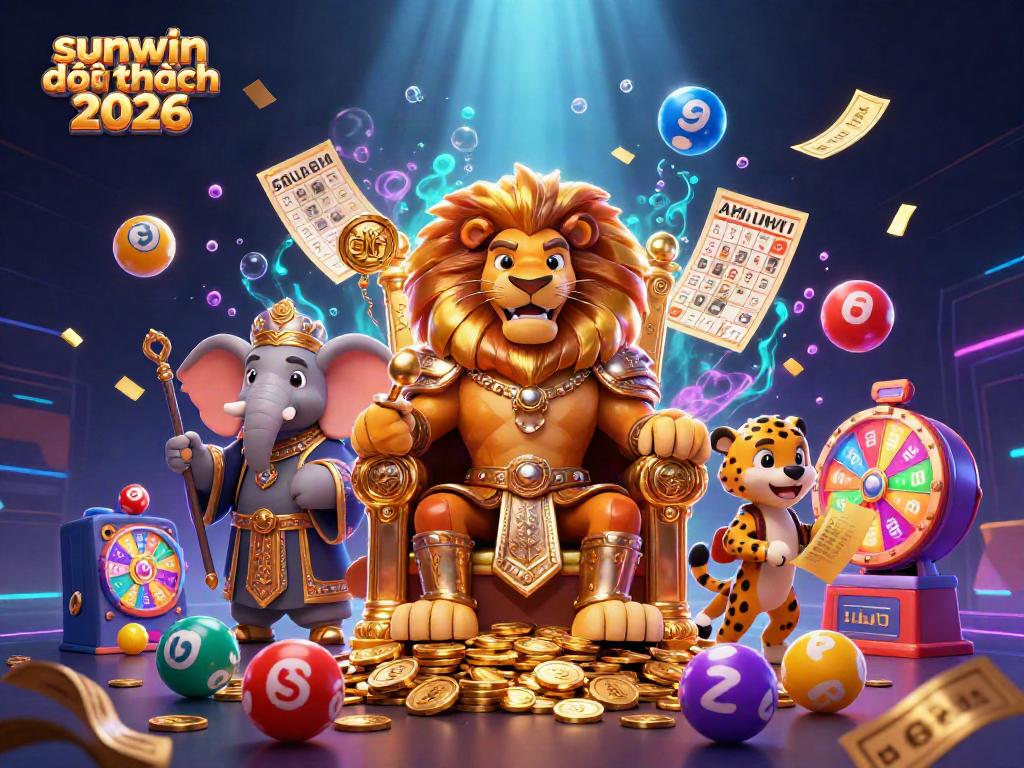 Experience the action and excitement of sunwin đổi thưởng 2026 with vibrant lottery elements and engaging characters.