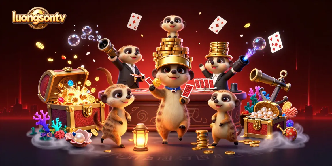 Experience thrilling games at luongsontv with lively meerkats running a vibrant casino.