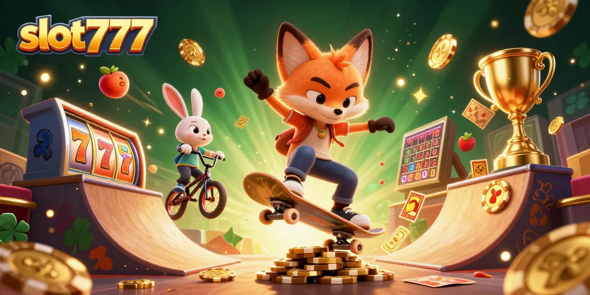 Experience thrilling wins at slot777 with dynamic scenes of 3D characters and vibrant casino elements.