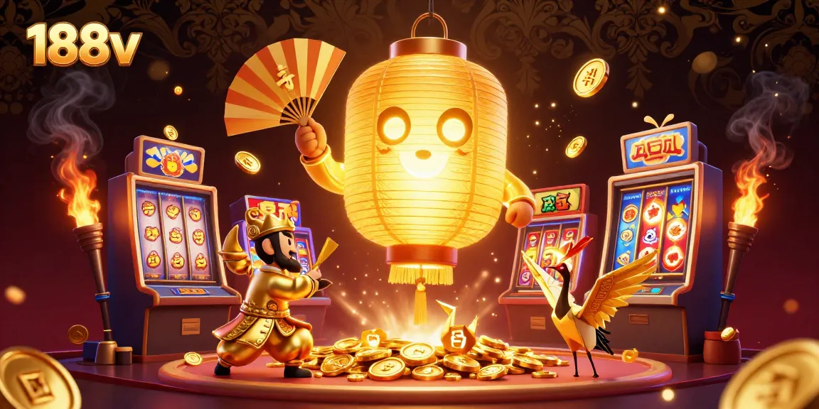 Experience thrilling jackpots and wins at 188v online casino with vibrant game elements and glowing symbols.