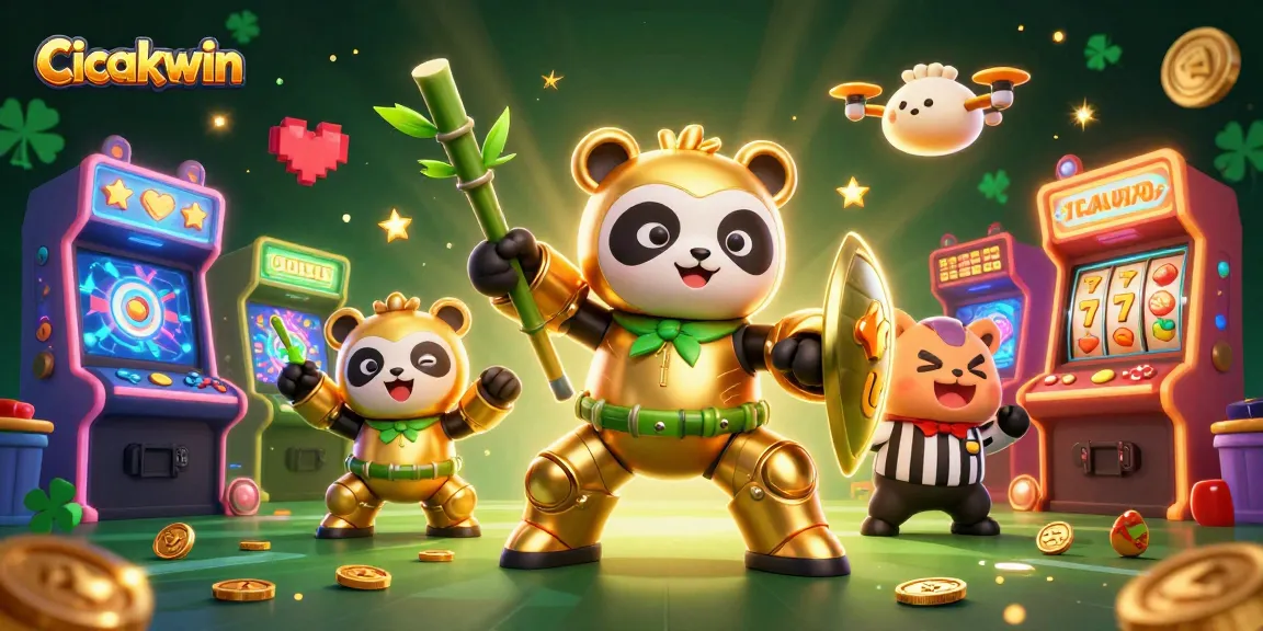 Cicakwin elevates your gaming experience with a dynamic casino scene featuring lively characters and vibrant game elements.