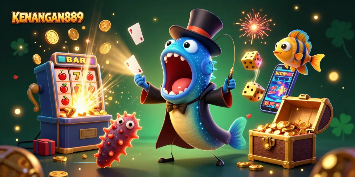 Experience KENANGAN889 slot excitement with vibrant characters in a magical jackpot scene.