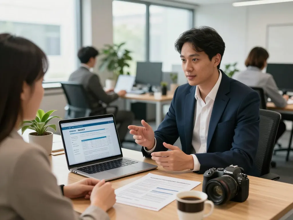 SMSF Accountants consulting with clients on SMSF setup in a modern office.