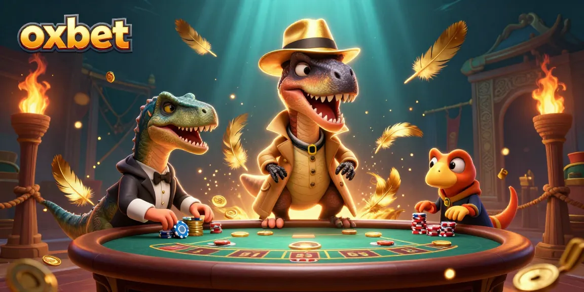 Play with oxbet's exciting casino characters in a thrilling blackjack scene with vibrant energy.