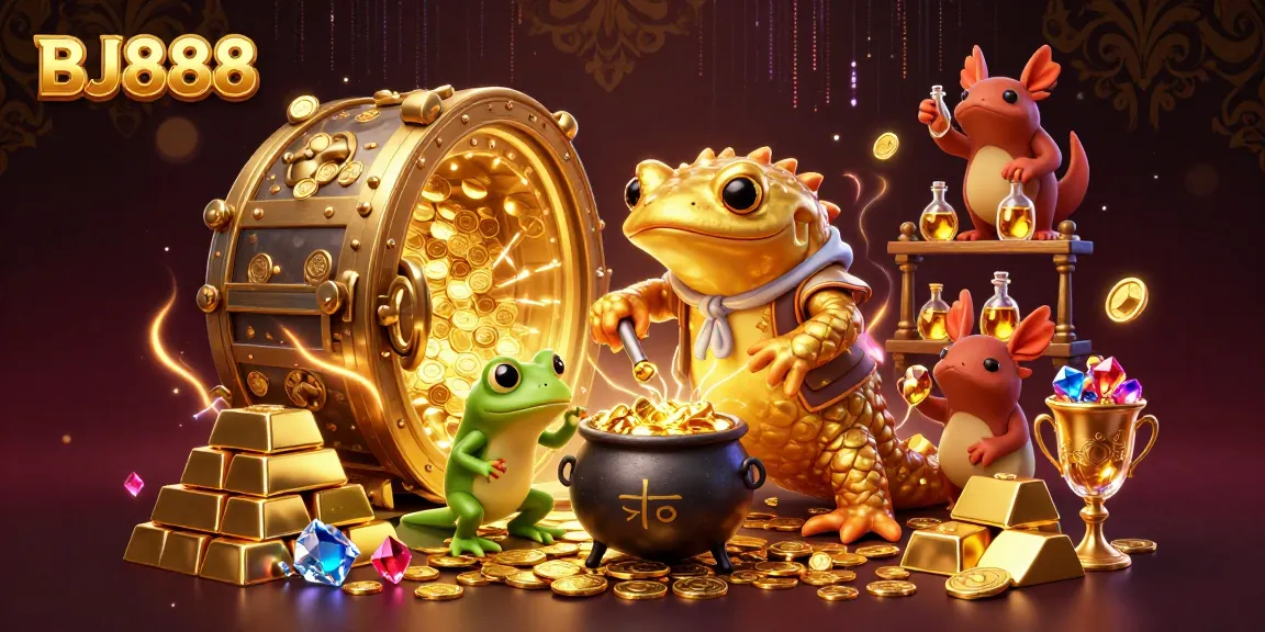 Experience thrilling gameplay at BJ888 with dynamic gold-transmuting alchemists and treasure elements.