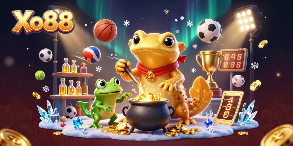 Xo88 captures a vibrant alchemist scene with sports elements, enhancing thrills in online gaming.