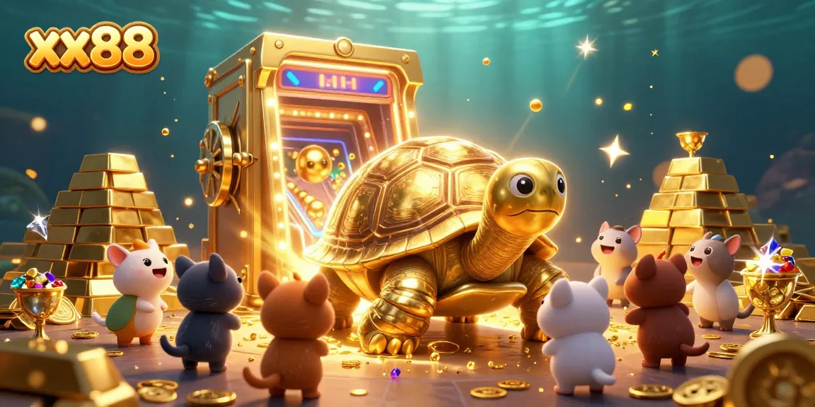 Play exciting games at xx88 with unique features, like a colossal tortoise pinball machine.