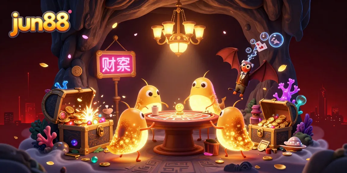 Experience the vibrant jun88 casino scene with glowing glowworms lighting up the exciting gaming atmosphere.