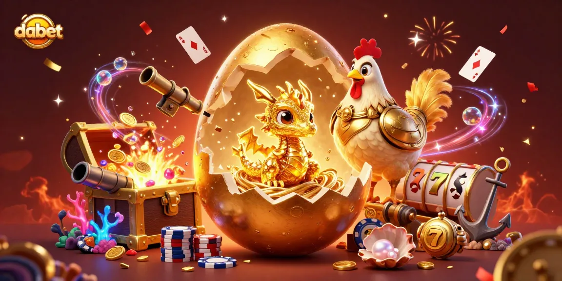 dabet reveals thrilling casino excitement with a golden dragon guarding poker chips