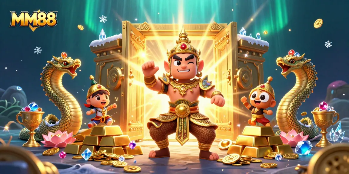 Engage in thrilling gameplay at MM88, featuring golden treasures and exciting casino elements.