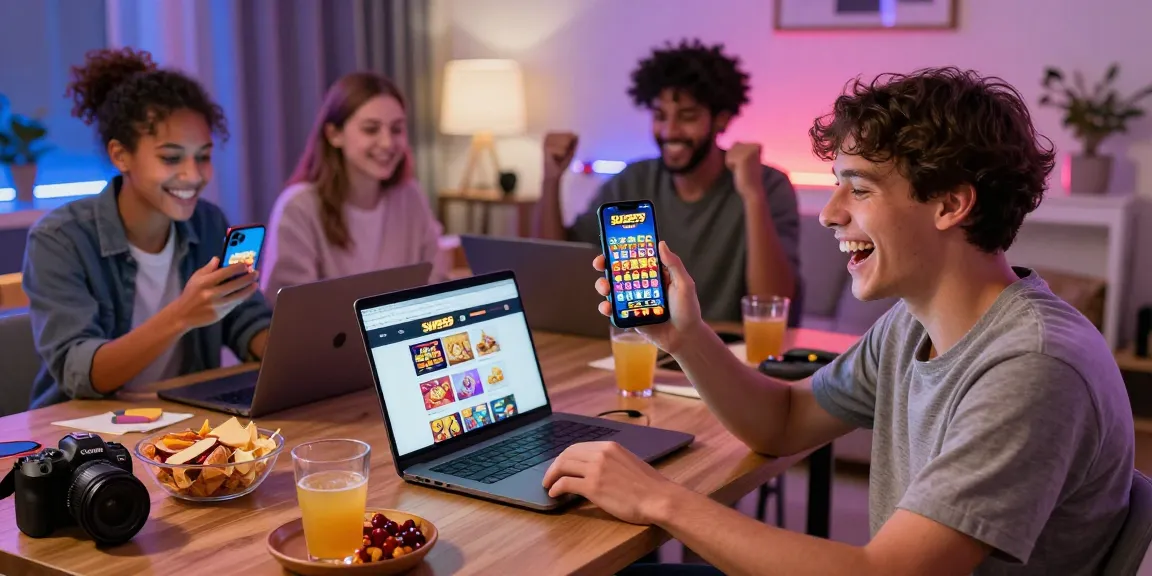 Permainan slot online menggunakan Super59 link alternatif dengan suasana yang ceria dan menggembirakan.