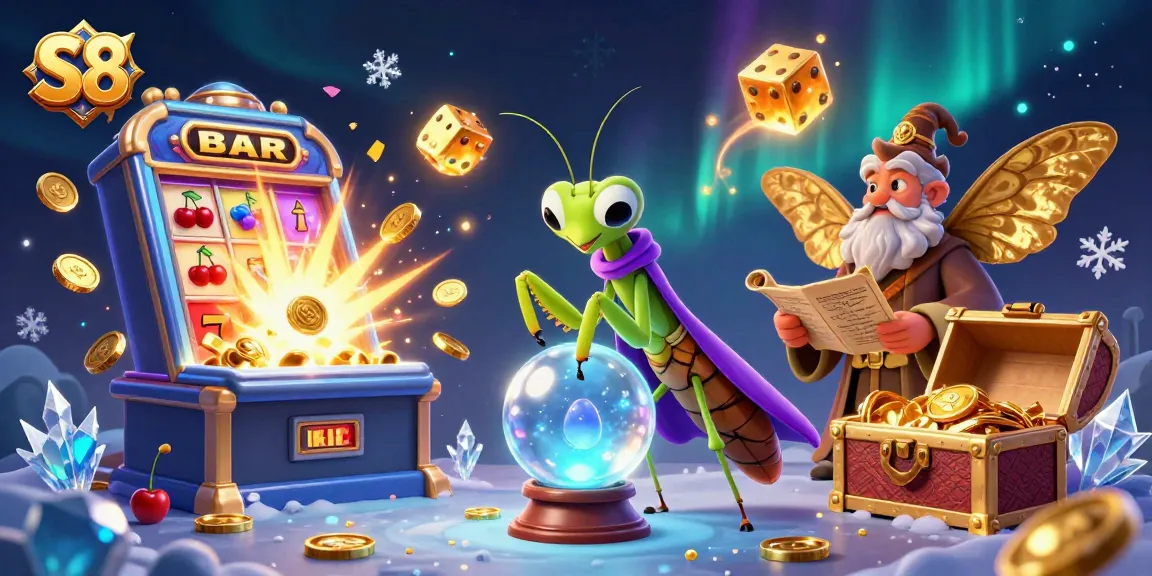 Win big at S8 with exciting slots, fortune tellers, and vibrant casino elements.